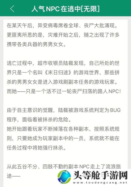 女主穿越成18游戏核心NPC：时空之旅的奇幻冒险