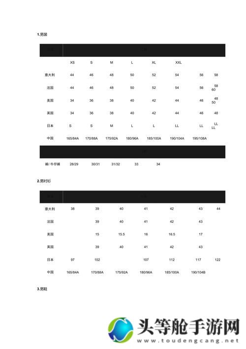 亚洲尺码与欧洲尺码适配品牌精选